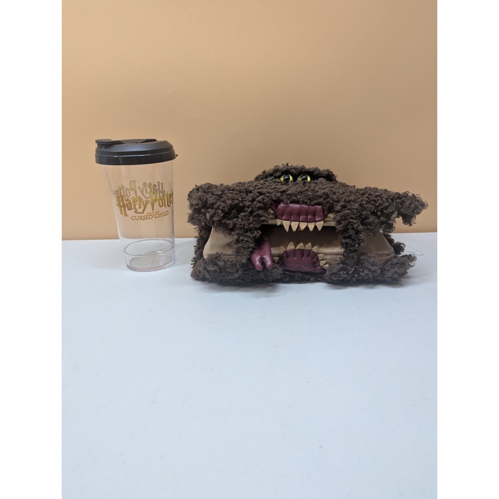 Harry Potter Book of Monsters Puppet Toy Figure Plush + Cursed Child Tumbler